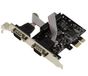 KALEA-INFORMATIQUE Seriële RS232 2-poorts DB9 PCIe COM-controllerkaart met Oxford OXPCIe952 chipset. Beugels met laag en hoog profiel