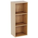 Vida Designs Oxford 3 Laag Kubus Boekenkast, Modern Space-Saving Opbergmeubel for Woonkamer, Slaapkamer or Kantoor, Vrijstaand Display Shelf, H80xW32xD24cm (Eiken)