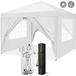 Pavillon pliable 3x3m Pop Up Pavillon avec 4 parois latérales, imperméable, protection UV 50+ Tente de jardin Tente de fête pour le jardin Fête Marché Pique-nique, sac inclus, bleu
