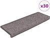 vidaXL Tapis d'escalier aspect sisal auto-adhésifs 30 pièces 65x21x4 cm gris beige