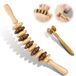 Merkloos Gua sha massageroller hout - Gebogen - Set van 2 - Voor been, armen en rug
