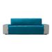 FAVERTI® Bankhoes voor 2-zitsbank, 115 cm, model Pego, blauw, chenille, extra zacht, hoogwaardige bankbescherming, gemaakt in Spanje, van gerecycled materiaal