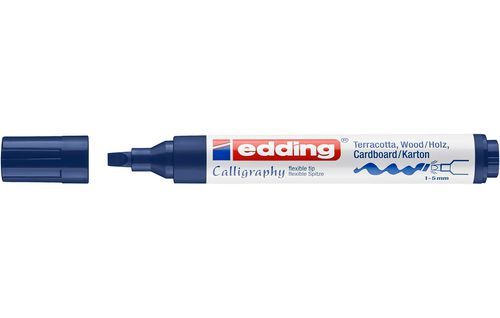 Edding 1455 - Markeerstift - blauw, wit