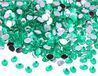 Decoratieve edelstenen van acryl, ovaal, groen, 6 x 8 mm, 5000 stuks.