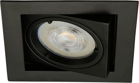 Philips Warmglow Valentin Inbouwspot - Vierkant Zwart - Dimbaar - 3.7W - Aluminium