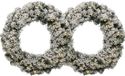 Decoris Couronne de Noël Verte/blanche 60 cm Imperial avec neige artificielle et LED - 2x -lumières