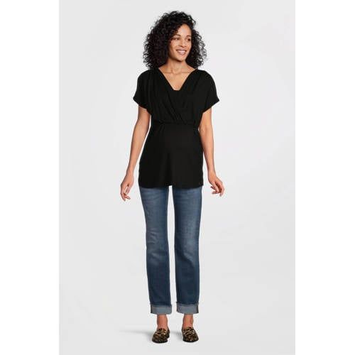 LOVE2WAIT zwangerschaps- en voedings blousetop zwart