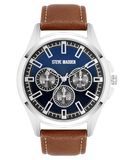 Steve Madden Herenhorloge, blauw/zilver