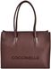 COCCINELLE Leren shopper schoudertas met laptopvak Myrtha26 Handbag Grained Leather Berry donkerpaars