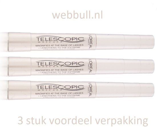 L'Oréal Paris Telescopic Mascara - Zwart (3 stuks)