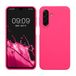 kwmobile telefoonhoesje geschikt voor Samsung Galaxy A17 4G / 5G - Hoesje met siliconen coating - Smartphone case in neon roze