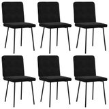 VidaXL Eetkamerstoelen 6 stuks fluweel zwart