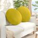 vidaXL Coussin d'assise 2 pcs velours jaune ø 80 x 29 cm