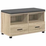 vidaXL Hallenbank Sonoma Eiken 80 x 38 x 46 cm