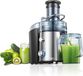 Merkloos Puissante centrifugeuse pour fruits et légumes avec 800 W - Presse-agrumes électrique avec 2 vitesses, grande ouverture de remplissage et conception facile à nettoyer