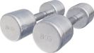 Gorilla Sports Dumbellset 16 kg - 2x8 kg - Halterset - Vaste dumbbells - Chroom