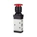 RIEGLER 116016-515.5104 5/2-weg klep, handmatig "M5", paddenstoelknop, monostabiel, G 1/4, rood, 1 stuk