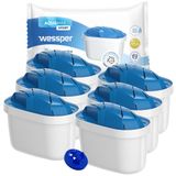 Wessper Waterfilterpatroon voor een Waterkan; de Sport Filter Behoudt de Mineralen in het Water, Extra PIN Compatibel met Brita Kan, Vervangingsfilter voo van Dafi, Wessper, Aquaphor - 6 stuk