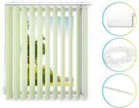 time4blinds Verticale Jaloezie Vervangingslamellen - Set bestaat uit 1 lamel, gewicht, hanger en bodemketting - breedte 89mm - lengte 1990mm - Mint