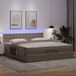 Maison Exclusive - Lit plateforme avec matelas & LED Cappuccino 160x200cm similicuir