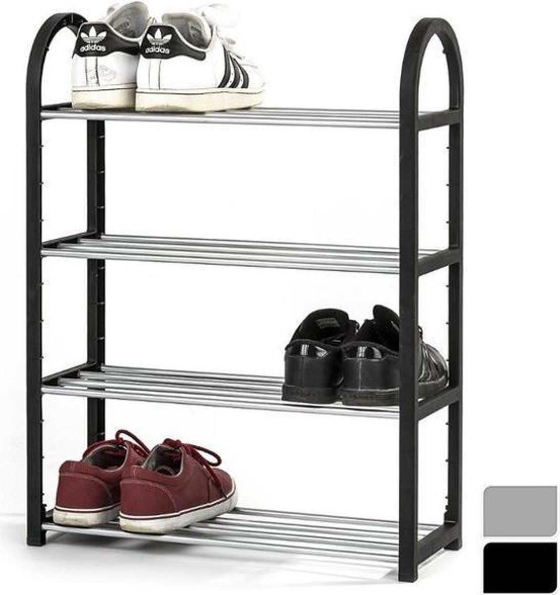 Zwart Schoenenrek - 8 paar - Kunststof