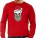 Bellatio Decorations Bad Santa foute Kerst sweater / Kerst trui rood voor heren - Kerstkleding / Christmas outfit M