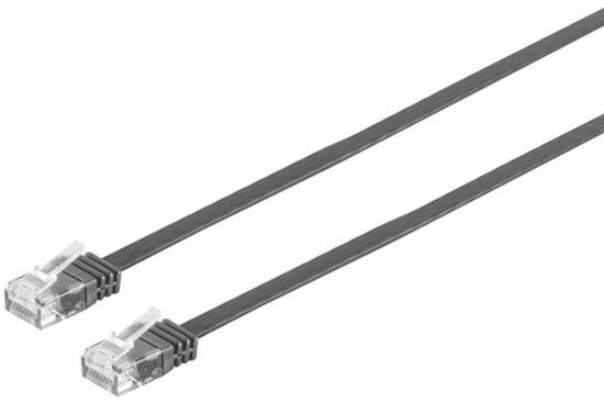 S-Impuls Patchkabel-Flachkabel U/UTP cat. 6 slim sw 2m