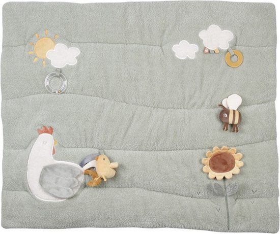 Little Dutch Boxkleed Little Farm - Groen - 80 x 100 cm