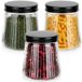 Vilde Pots de conservation en verre avec couvercle 700 ml 3 pièces