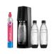 SodaStream Terra Promopack met CO2-cilinder en 3x 1L vaatwasserbestendige kunststof fles, hoogte 44cm, zwart, 44 cm