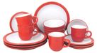 Camden 16-delige Serviesset Rouge pour 4 Personnes