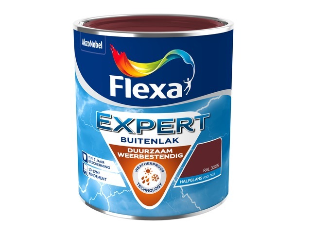 FLEXA expert buitenlak dekkend halfglans RAL 3005 750 ml