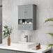 Armoire murale de salle de bain, meuble de toilette avec portes, étagère, 2 tiroirs, 50,8 x 17,8 x 66 cm, gris