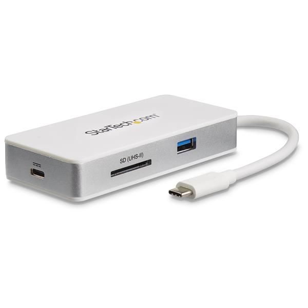 StarTech.com USB-C 4-in-1 Multiport Adapter - 4K HDMI, SD Card Reader, 100W PD, Gigabit Ethernet, USB 3.0