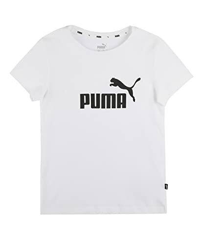 PUMA Mädchen T-Shirt ESS Logo Tee G, White, 176, 587029