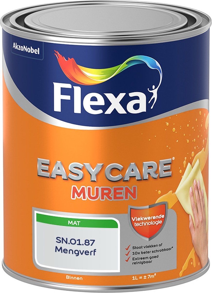 FLEXA Easycare Muurverf - Mat - Mengkleur - SN.01.87 - 1 liter - 8711113231107