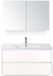 BES LED Dante Dante Badmeubelset 100 cm - Wit Hoogglans - Keramische Wastafel Wit Enjoy met Spiegelkast