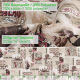 ANRO Tafelkleed Effen cacao Meerkleurig 140x100cm Rechte rand Afwasbaar Waterafstotend
