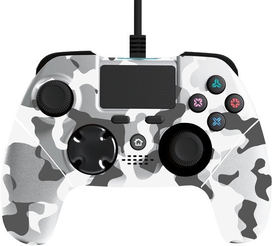 X Rocker - Playstation 4 controller - Met Draad - Wit - White Camo