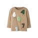 NAME IT MINI longsleeve met print - zand