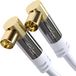 KabelDirekt 4K Antennekabel 5m wit 2x 90°