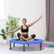 Trampoline de fitness avec 30 ressorts, acier, plastique et PP, Ø91x22.5 cm, noir et bleu