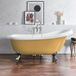 Hudson Reed Baignoire Autoportante Classique 171cm x 74cm - Miel Jaune (Geel), avec Pieds de Baignoire Chromés | Oxford