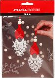 Creotime Creative mini kit, Kerst Elf Macramé - hoogte 14 cm
