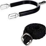 HKM Sporen-Sporen voor ruiters Zilver/Zwart 20 mm