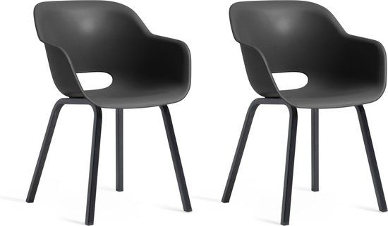 Keter Noa Tuinstoel - 2 stuks - 55x56,5x80cm - Zwart