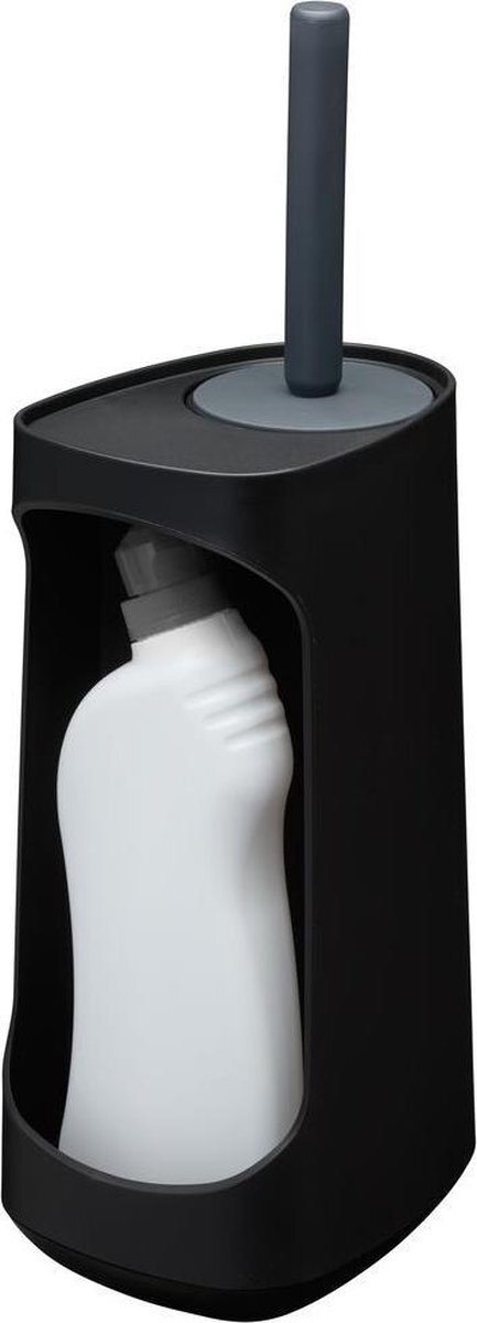 Tiger Tess Toiletborstelhouder met opbergfunctie vrijstaand en Swoop® borstel flexibel - Zwart / Antraciet