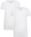 Bamboo Basics Long Fit T-Shirts Velo V-hals (2-pack) - Wit - XXL
