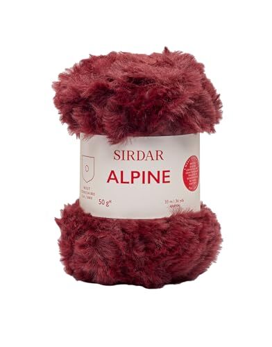 Sirdar Sirdar Alpine, Luxe Faux Fur Garen, Oxblood (405), 50g