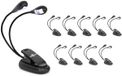 Gear4music Lamp voor Muziekstandaard, Pakket van 10 - 2 LED's